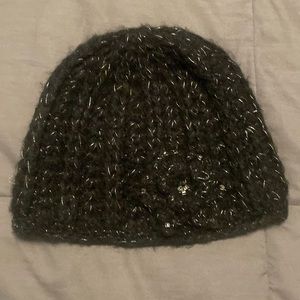 Modern Heritage Ladies winter beanie, cute flower on side. One size fits all!